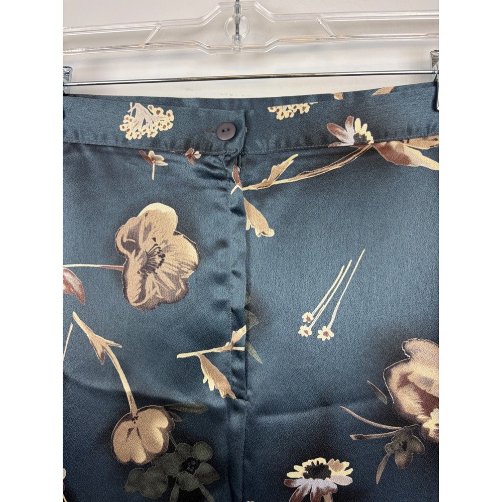 VTG My Michelle Floral Satin Maxi Skirt Blue 9/10 Small Whimsigoth Fairy Grunge - Picture 7 of 10